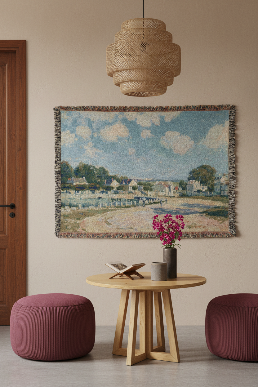 Watering Place at Marly — Sisley Tapestry Blanket