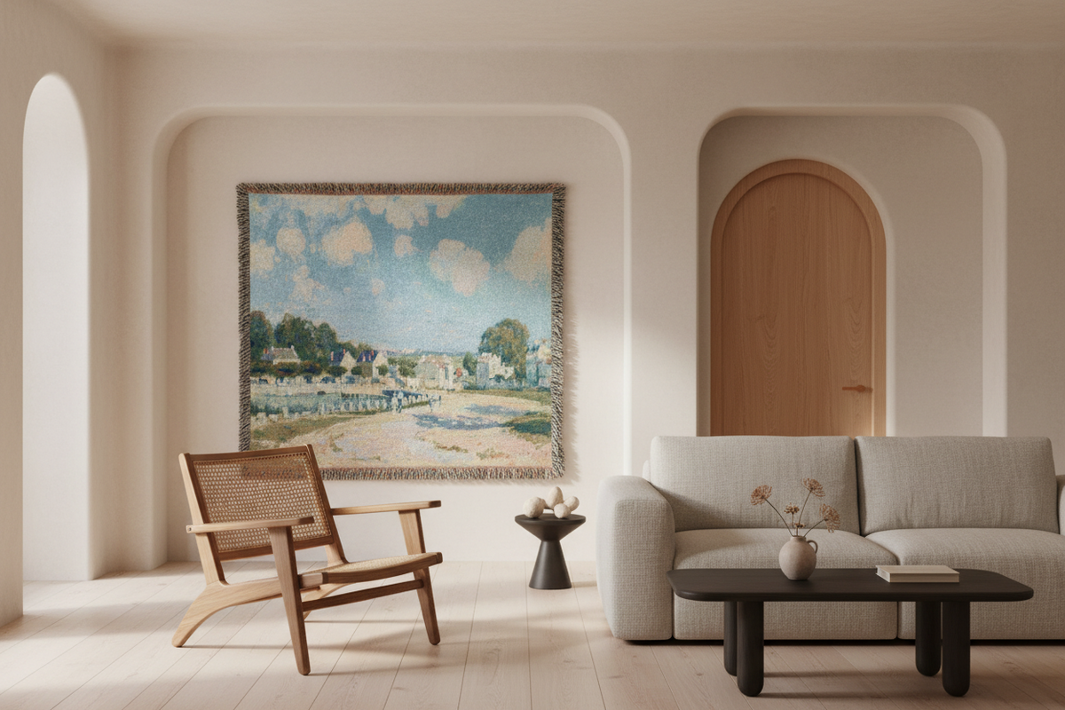 Watering Place at Marly — Sisley Tapestry Blanket