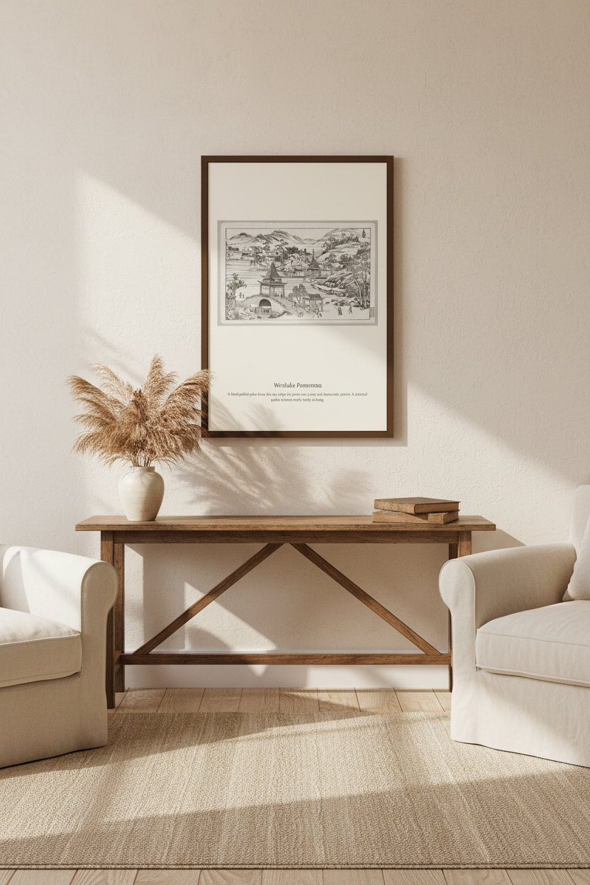 Westlake Panorama (2) — Antique Map Print