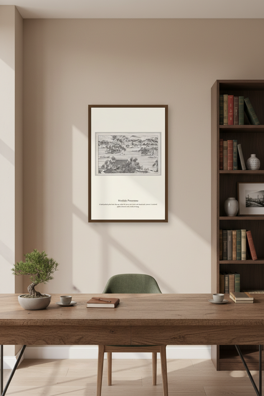 Westlake Panorama (3) — Antique Map Print