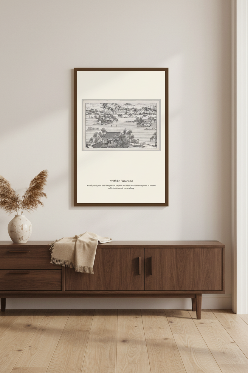 Westlake Panorama (3) — Antique Map Print