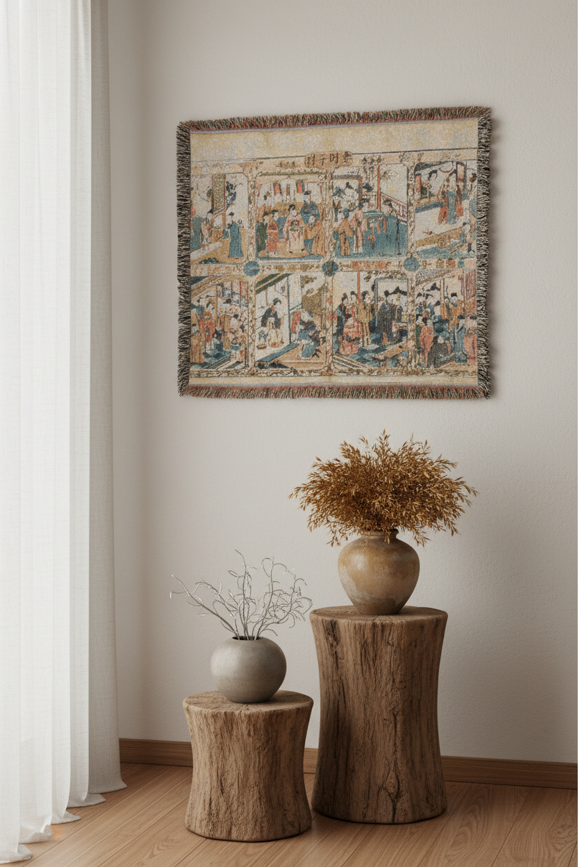 Wife, Wealth, Sons, and a Salary Tapestry Blanket
