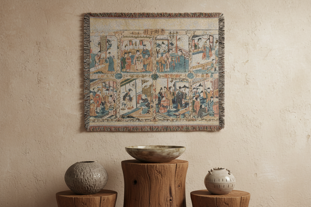 Wife, Wealth, Sons, and a Salary Tapestry Blanket