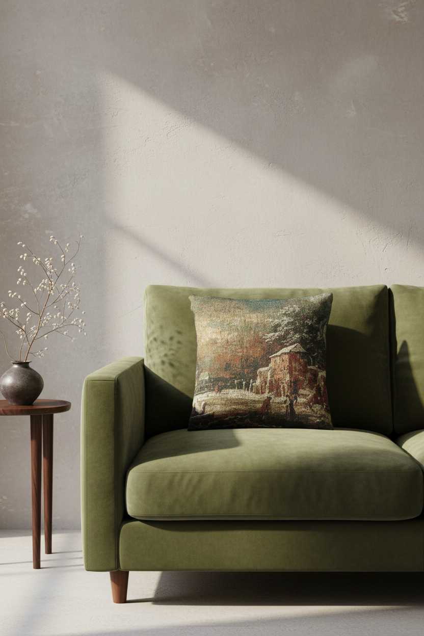 Winter Landscape — Ruisdael Pillow