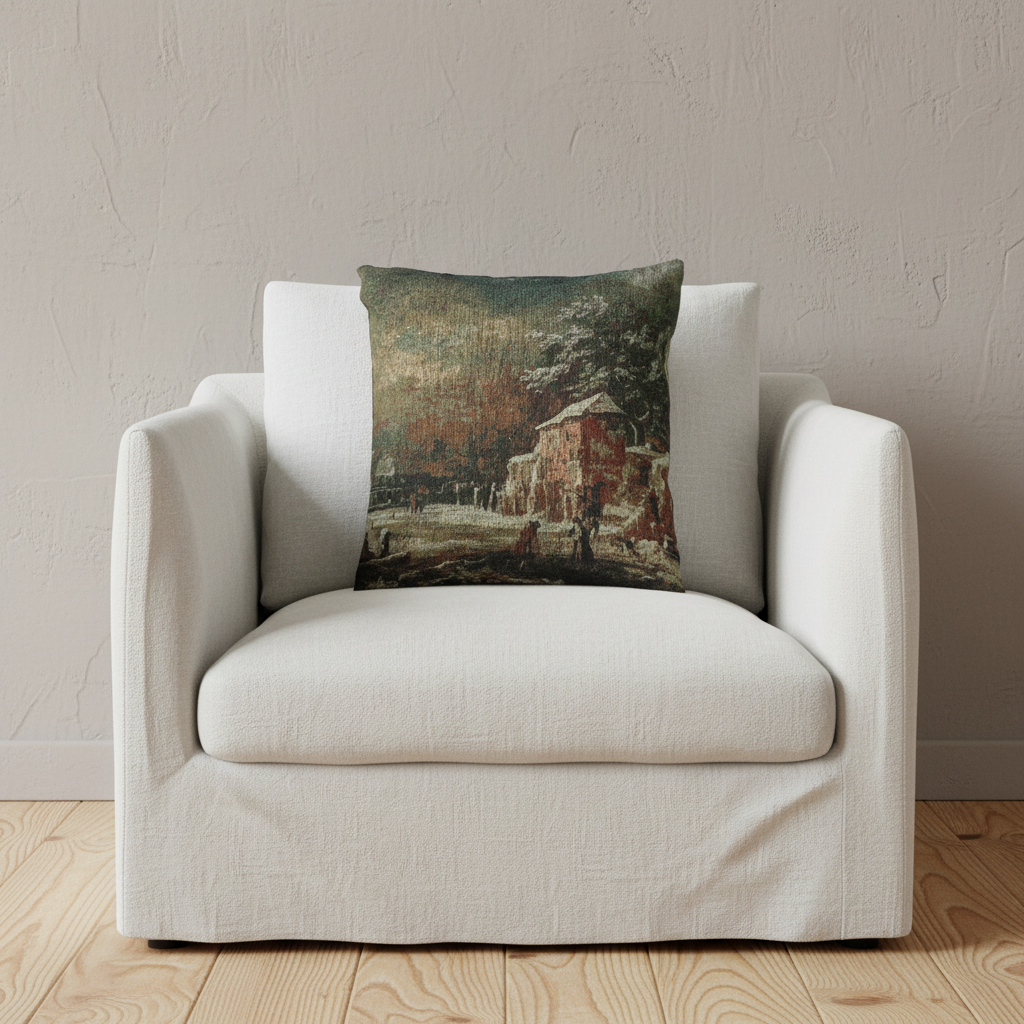 Winter Landscape — Ruisdael Pillow