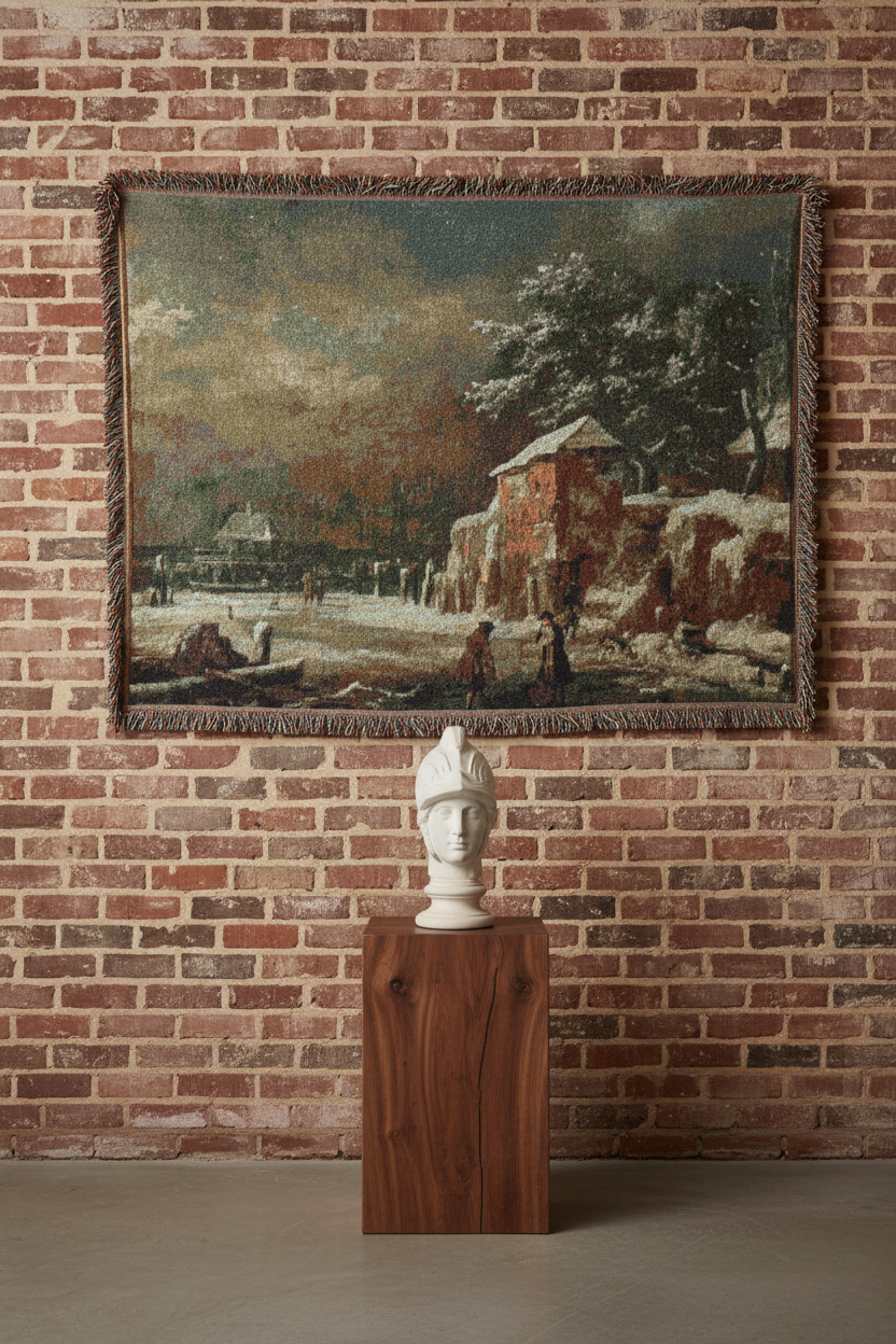 Winter Landscape — Ruisdael Tapestry Blanket