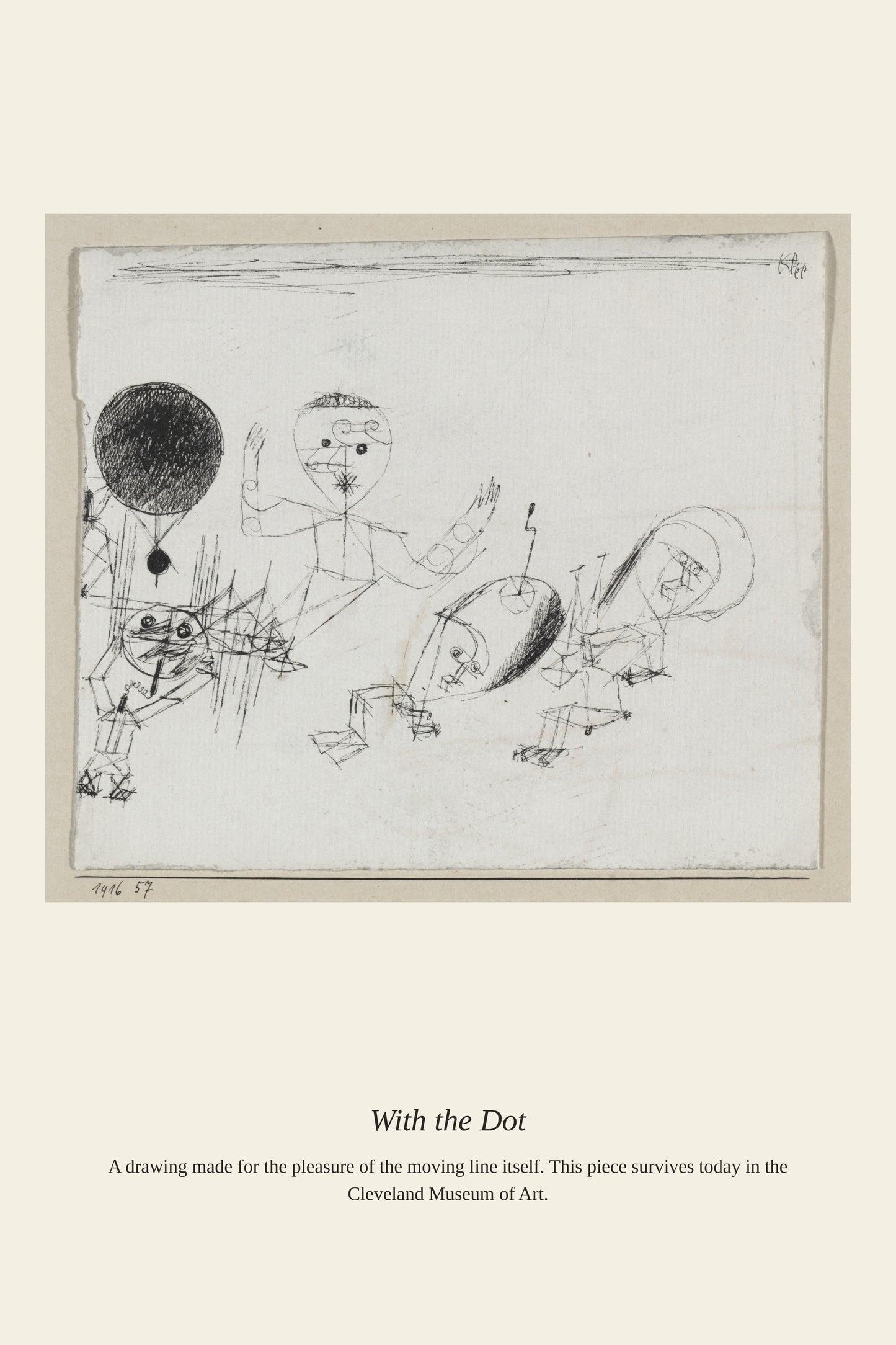 With the Dot - Antique Asian Art Print