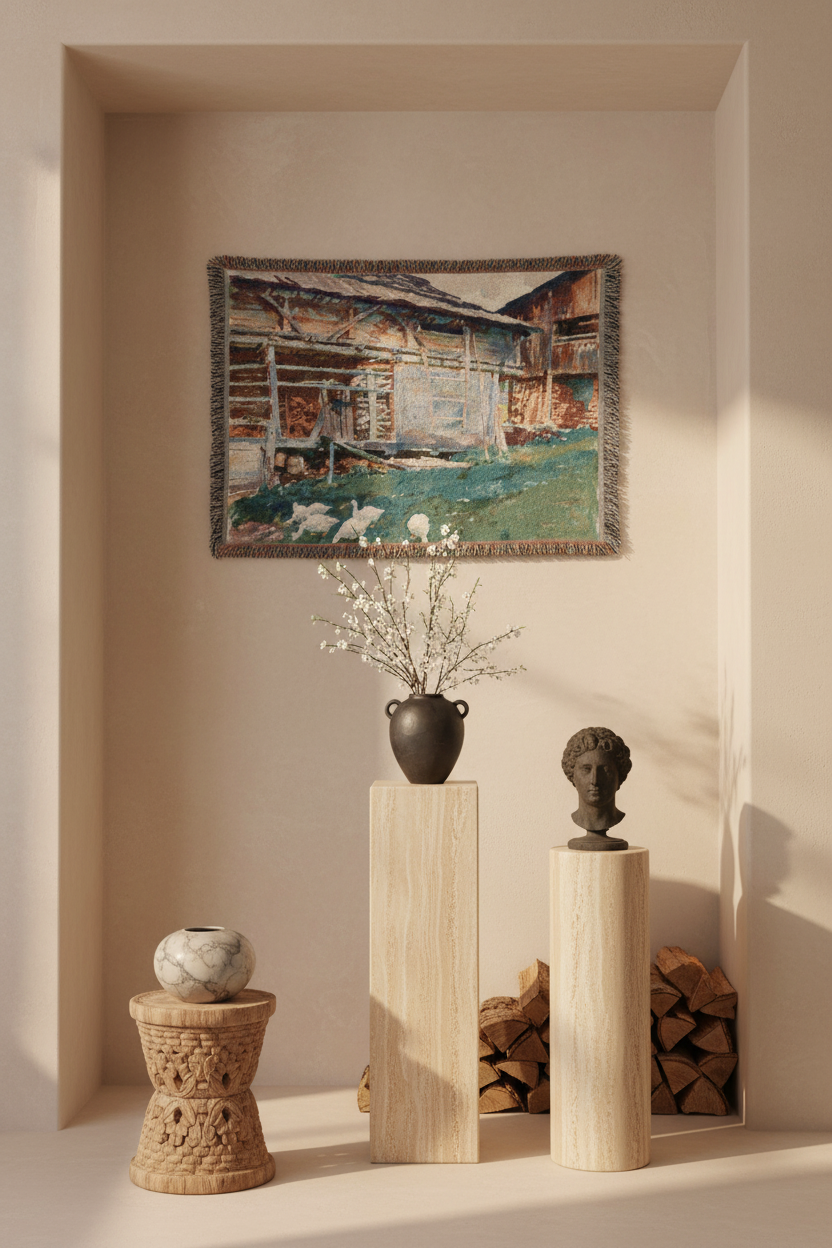 Woodsheds, Tyrol — Sargent Tapestry Blanket