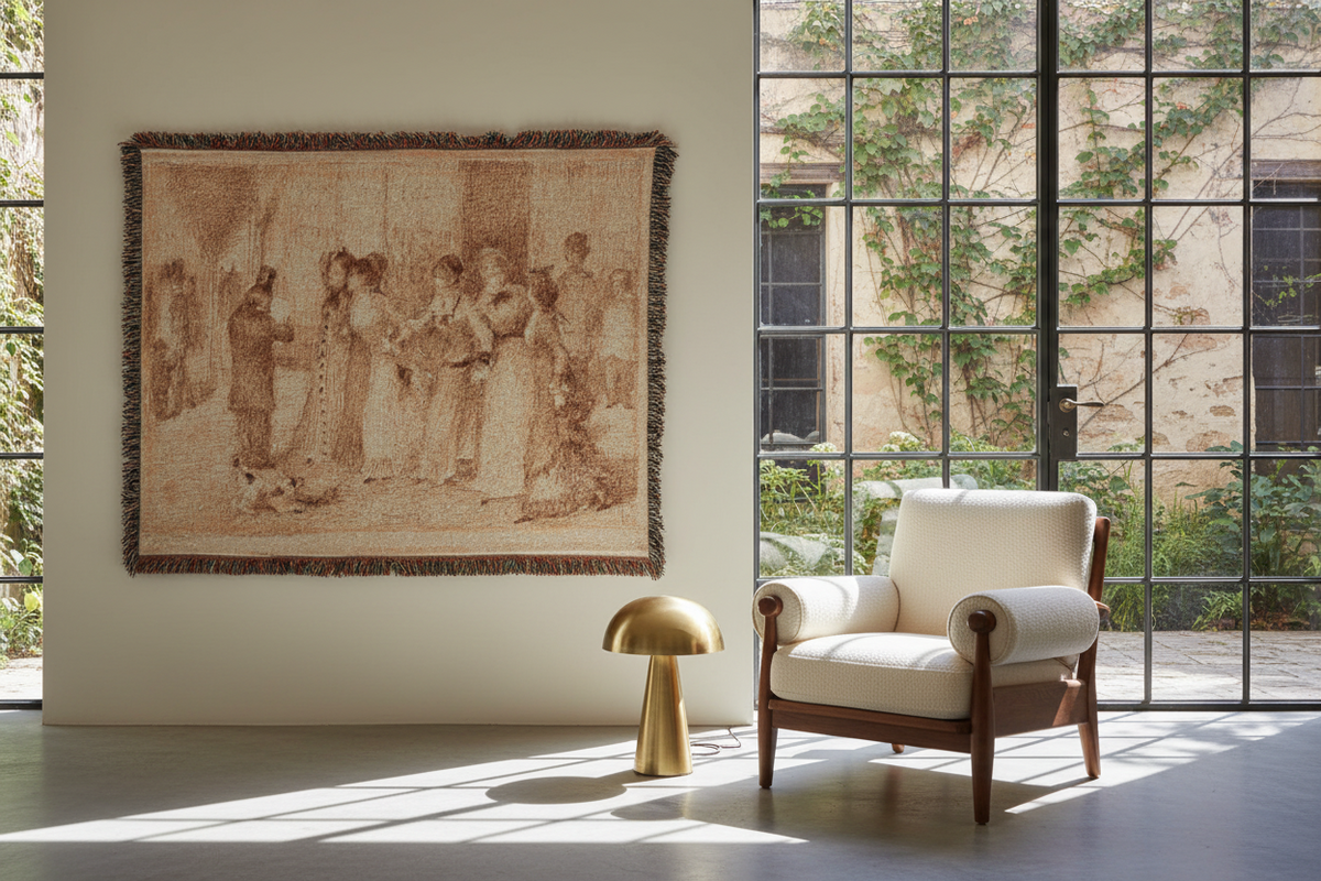 Workers' Daughters — Renoir Tapestry Blanket