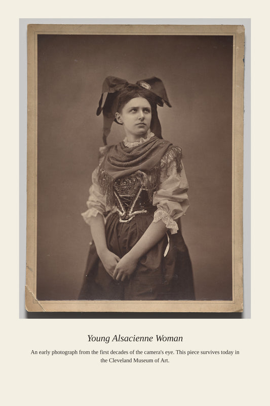 Young Alsacienne Woman - Antique Asian Art Print
