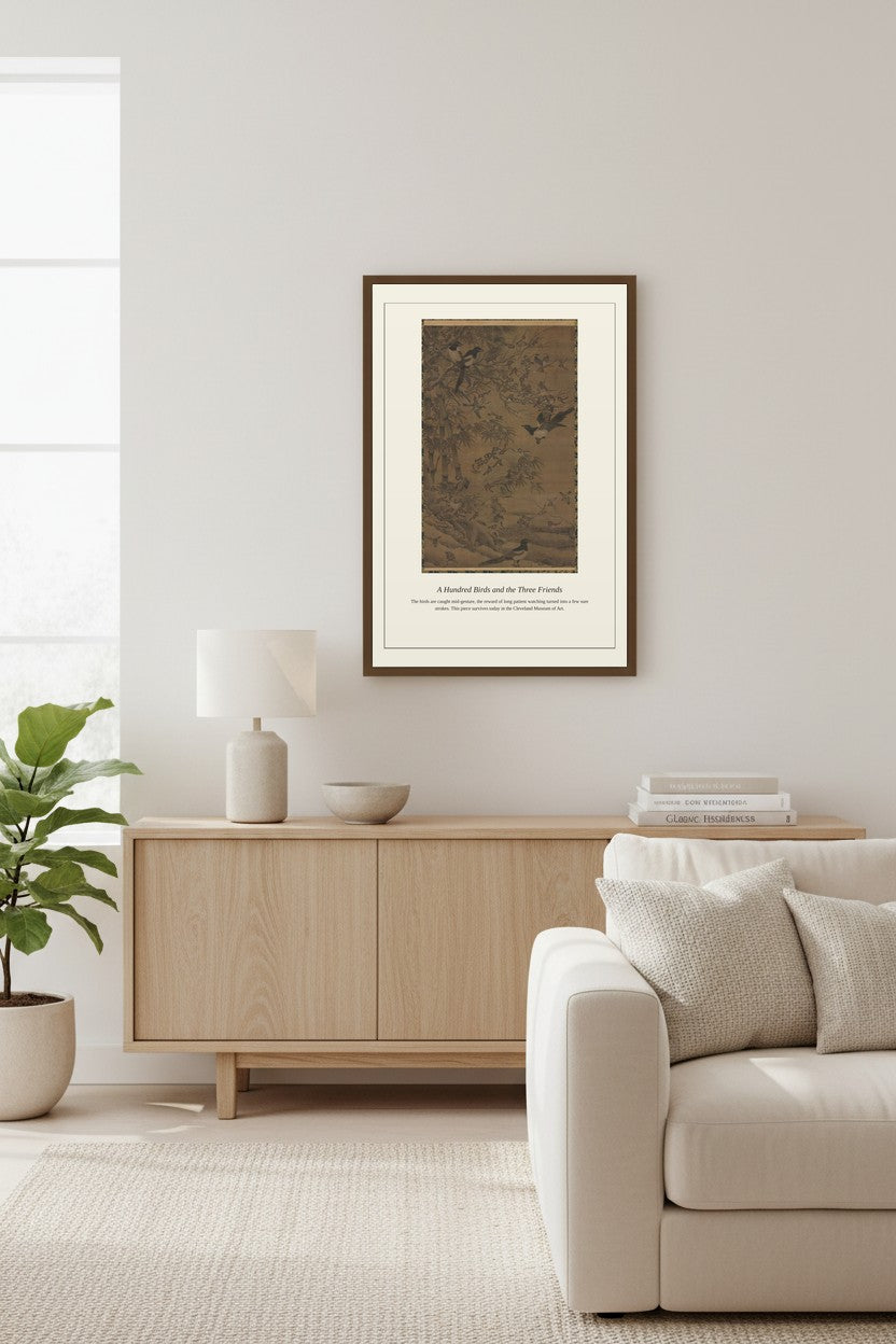 A Hundred Birds and the Three Friends — Antique Natural History Print