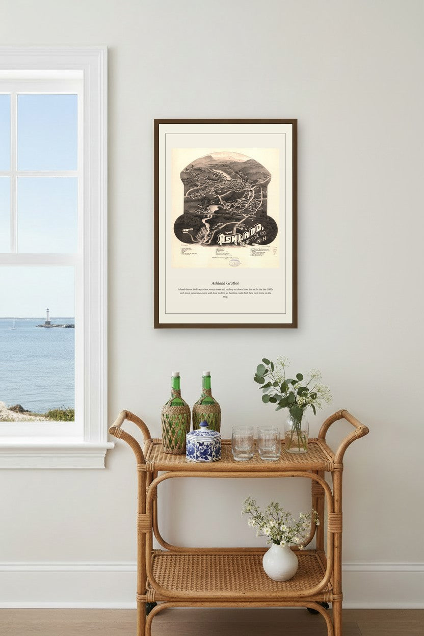 Ashland Grafton — Antique Map Print