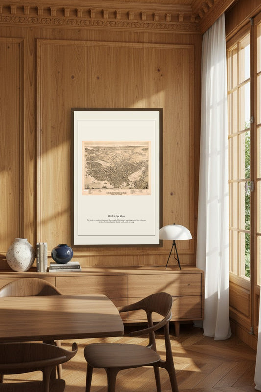 Bird's Eye View (9) — Antique Map Print