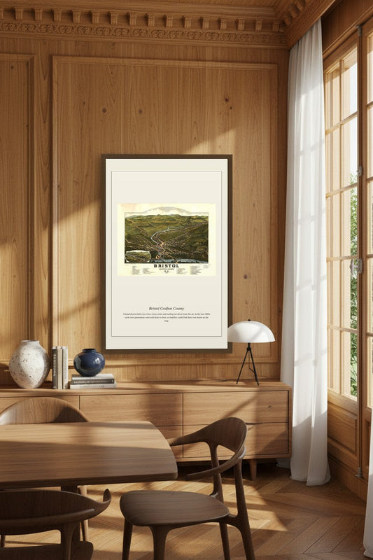 Bristol Grafton County — Antique Map Print