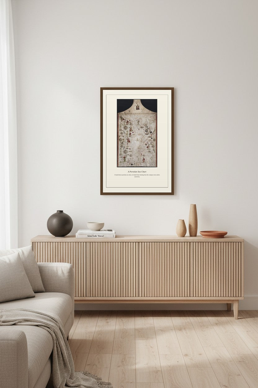 Nautical Chart of the North Atlantic — Antique Nautical Chart Print