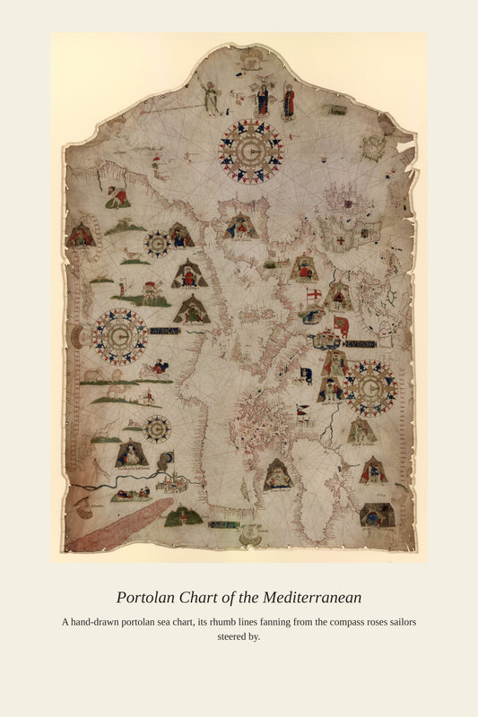 Chart of the Mediterranean, Black Sea — a restored antique nautical chart print