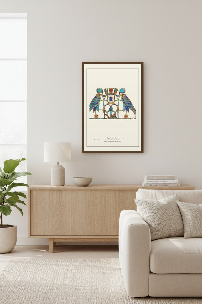 An Egyptian Gold Pectoral — Ancient Egyptian Art Print