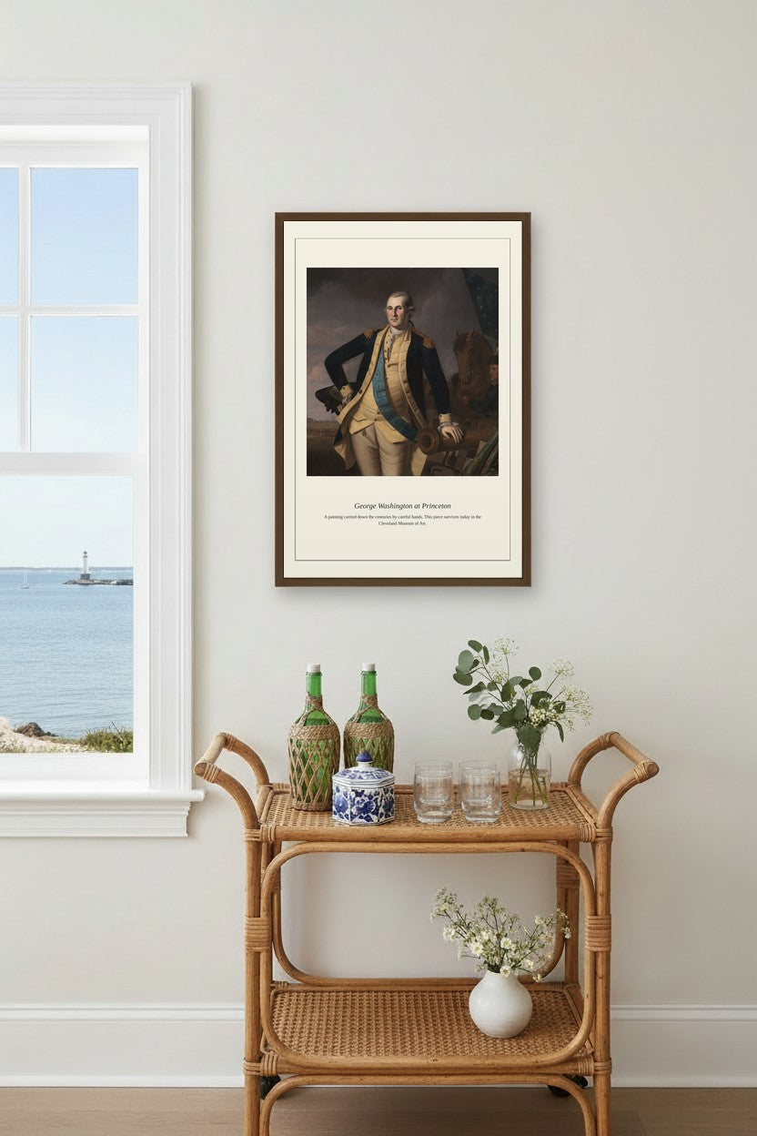 George Washington at Princeton — Antique Portrait Print