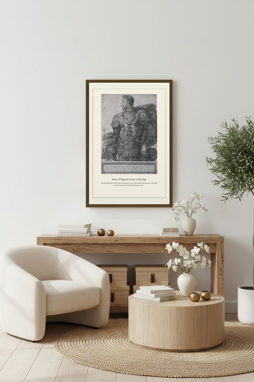 Portrait of Henri II, King of France — Antique Portrait Print