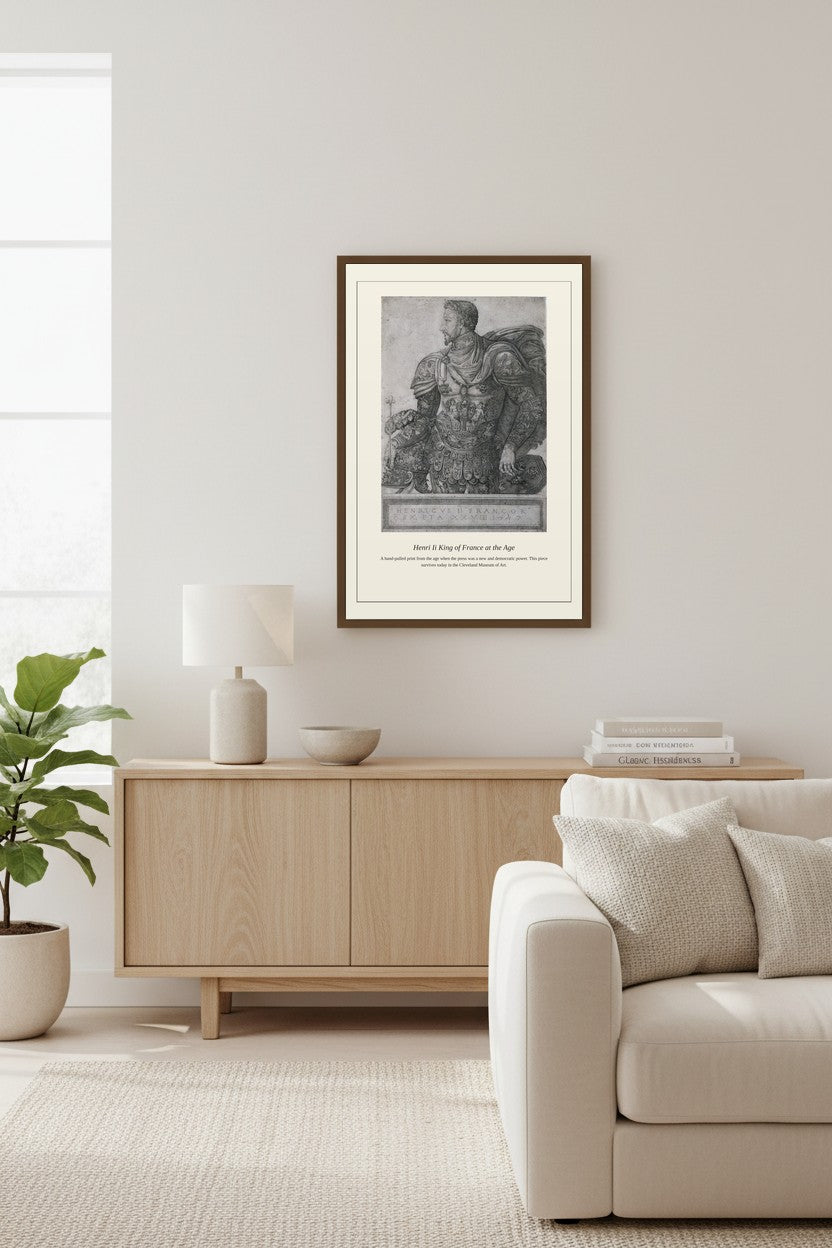 Portrait of Henri II, King of France — Antique Portrait Print