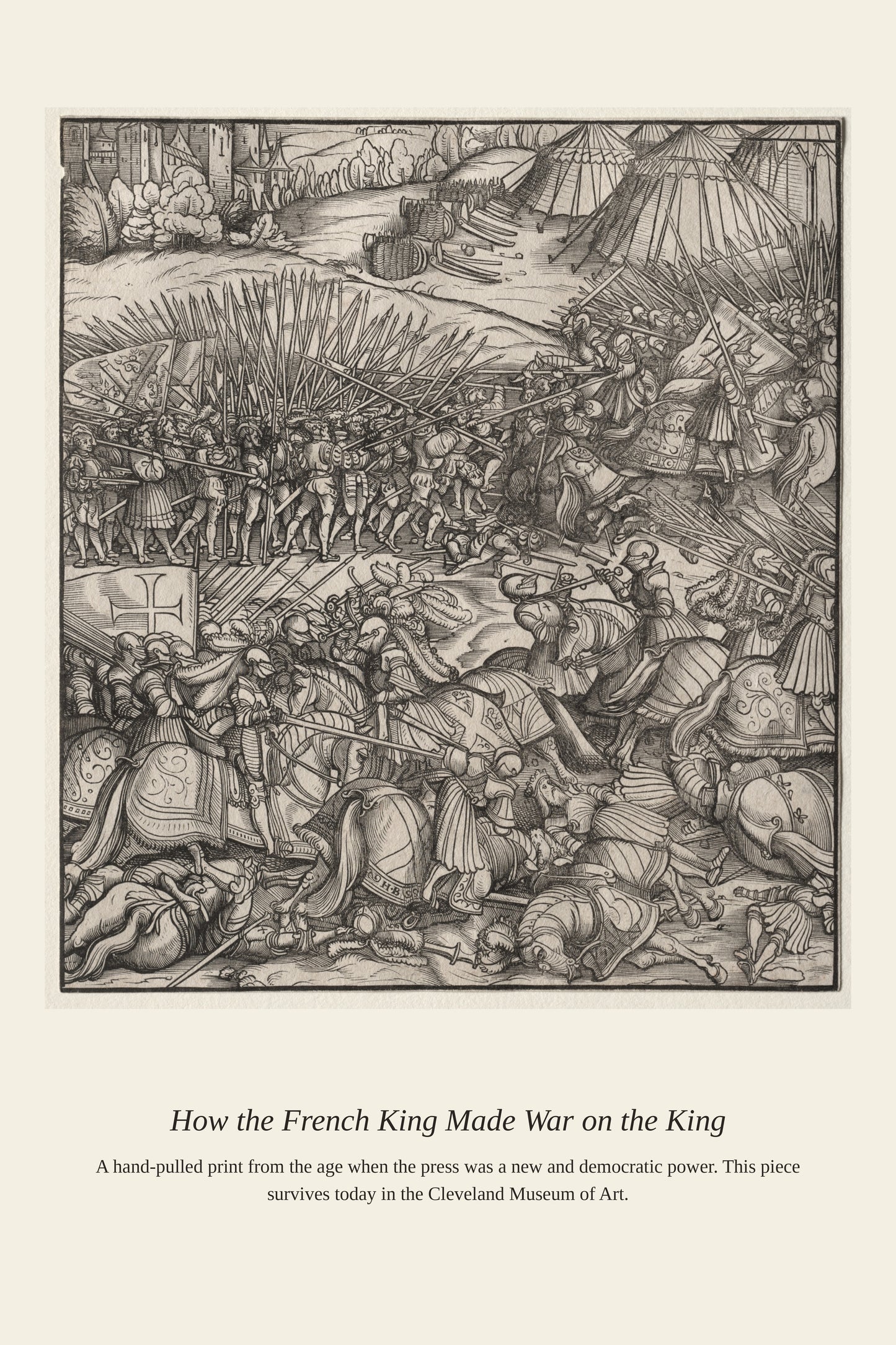 How the French King Made War on the King — a restored antique historical print