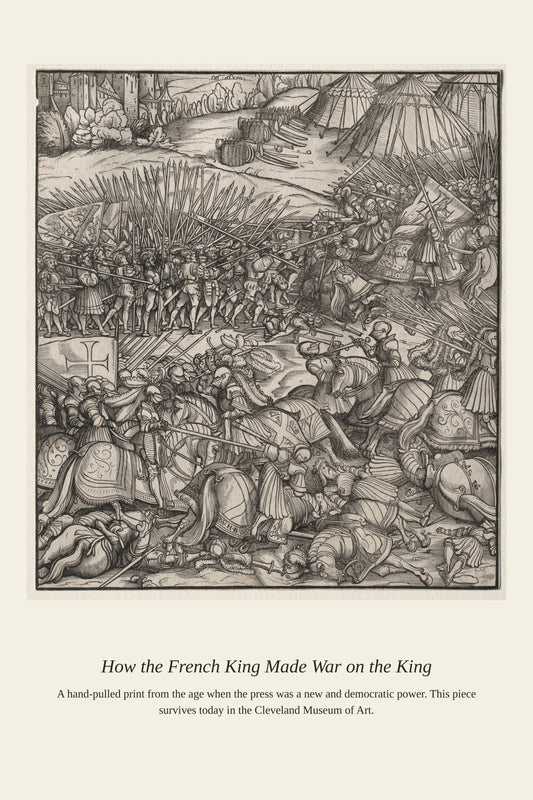 How the French King Made War on the King — a restored antique historical print
