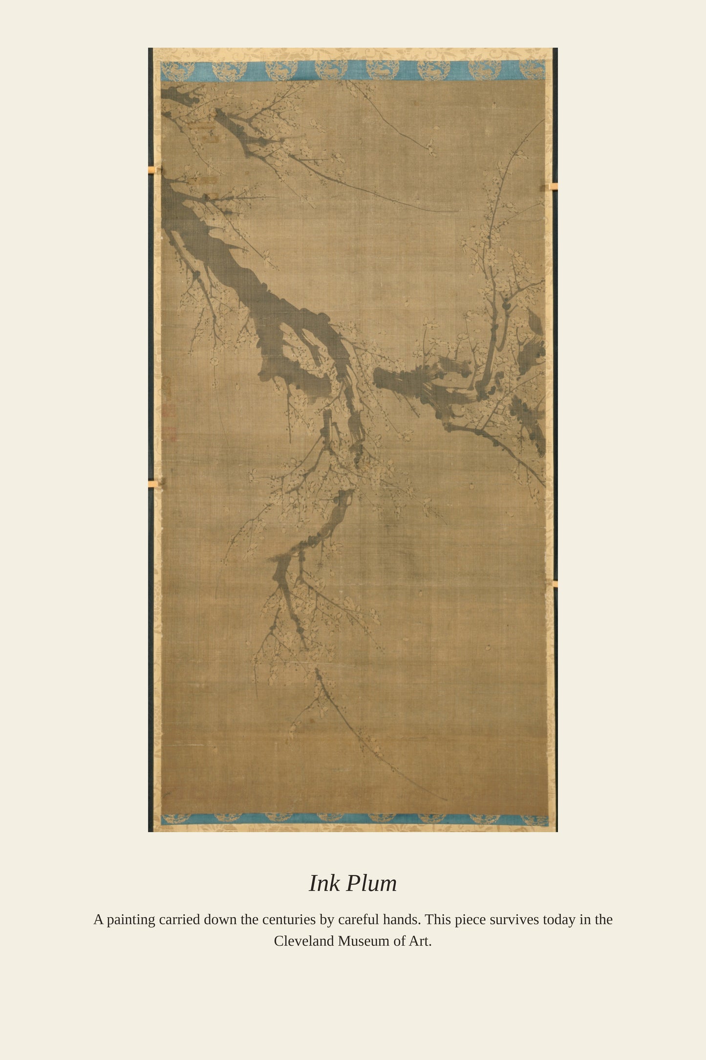 Ink Plum — a restored antique botanical print