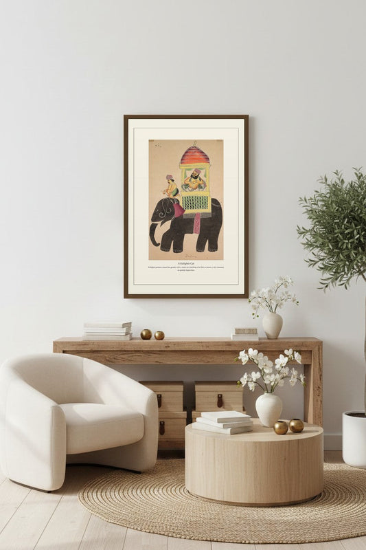 A Kalighat Cat — Antique Indian Art Print