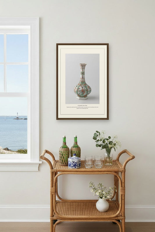 A Famille-Verte Vase — Antique Chinese Art Print