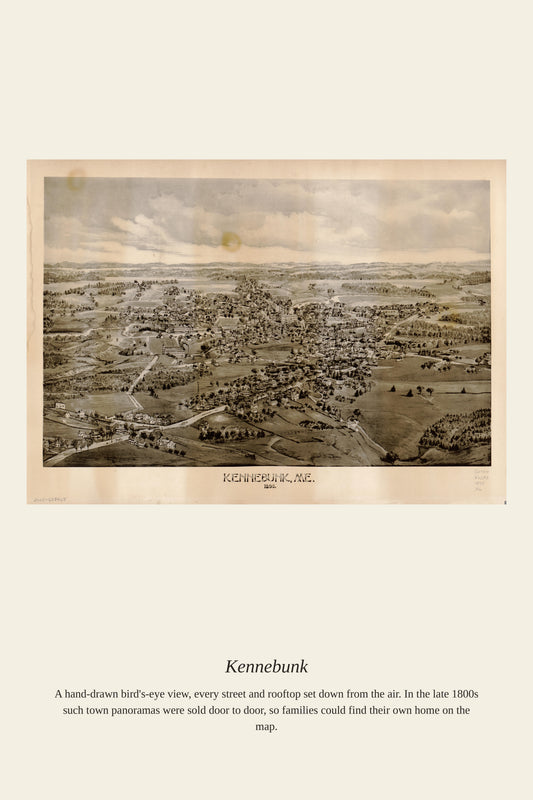 Kennebunk — a restored antique map print