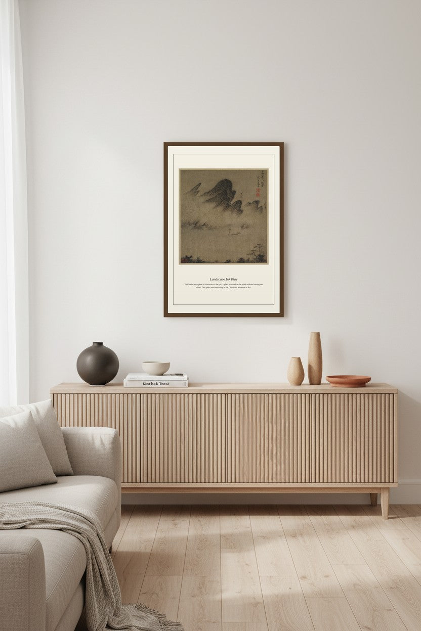 Landscape Ink Play — Antique Landscape Print