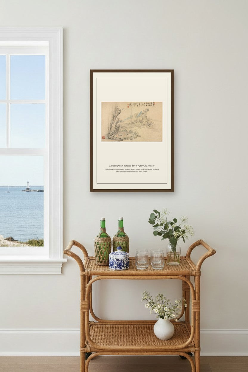 Landscapes in Various Styles After Old (4) — Antique Landscape Print