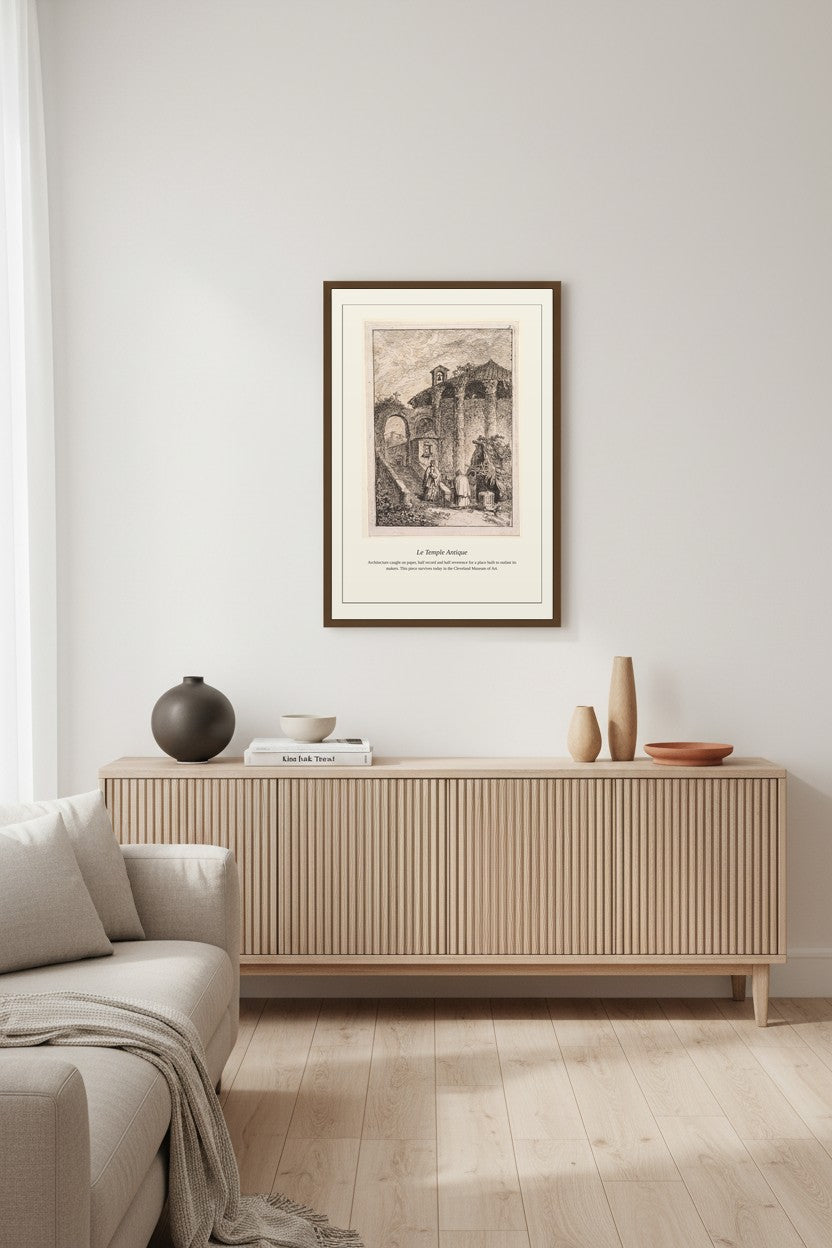 The Ancient Temple — Antique Architectural Print