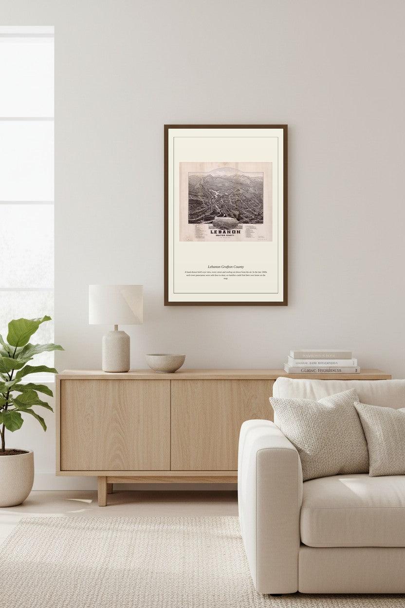 Lebanon Grafton County — Antique Map Print