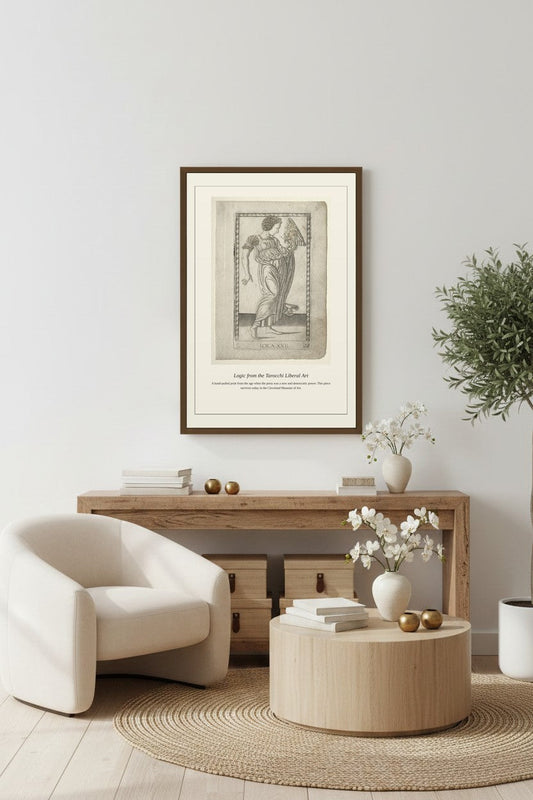 Logic, Mantegna Tarocchi — Antique Historical Print