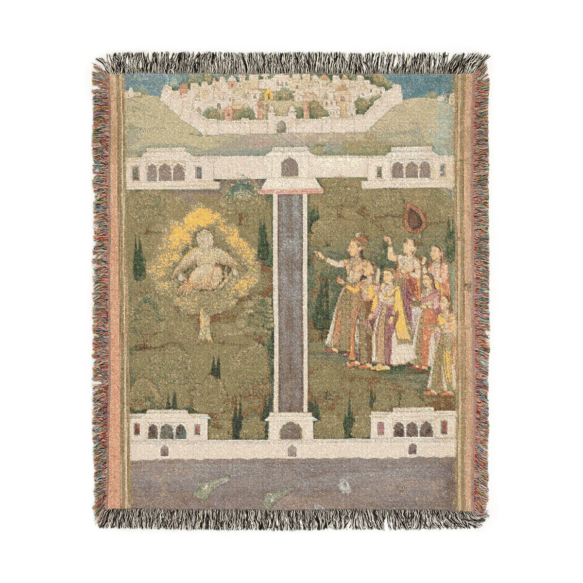 Mahliqa, Daughter of the Emperor of China woven throw blanket, flat lay
