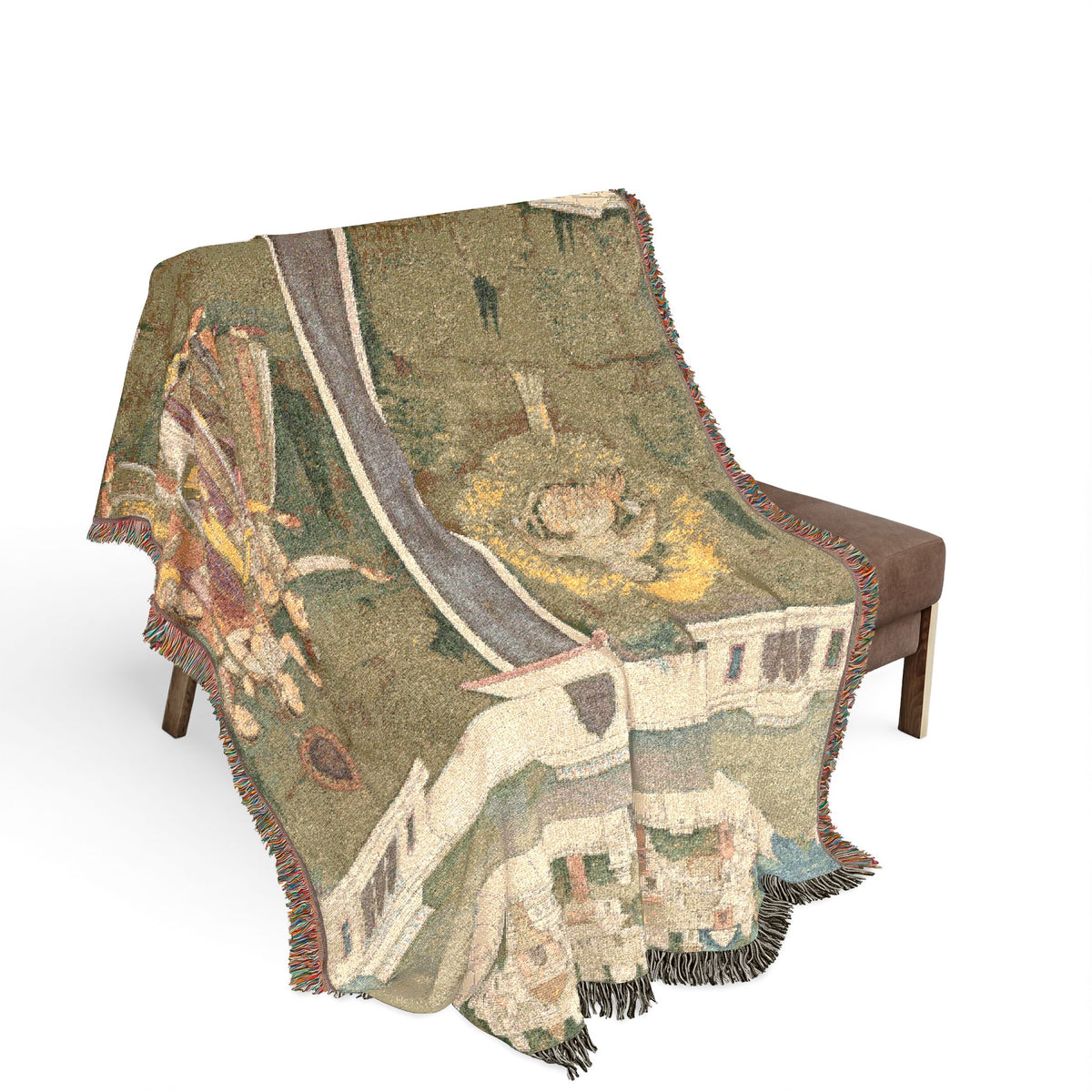 Mahliqa, Daughter of the Emperor of China woven throw blanket draped over a sofa