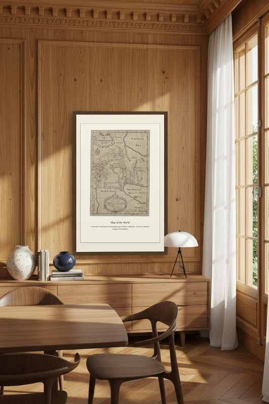 Map of the Terrestrial Paradise, M. Huet's — Antique Art Print