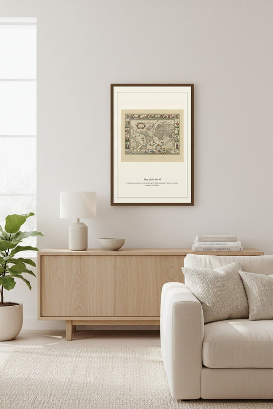 Map of the World by Joan Blaeu — Antique World Map Print