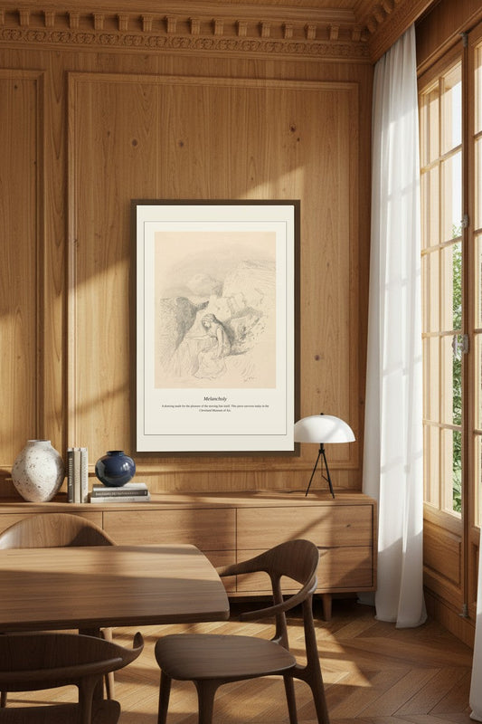 Melancholy — Antique Asian Art Print