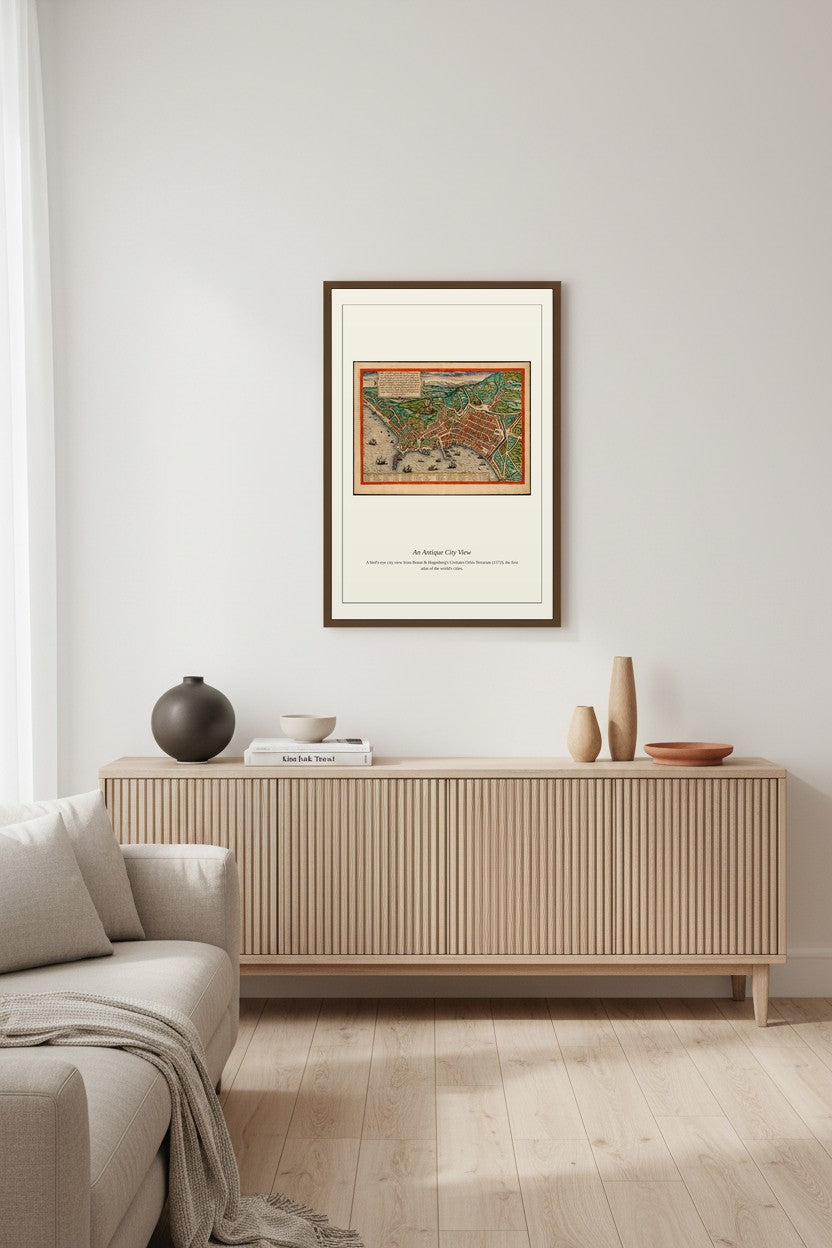 Naples — Antique City Map Print