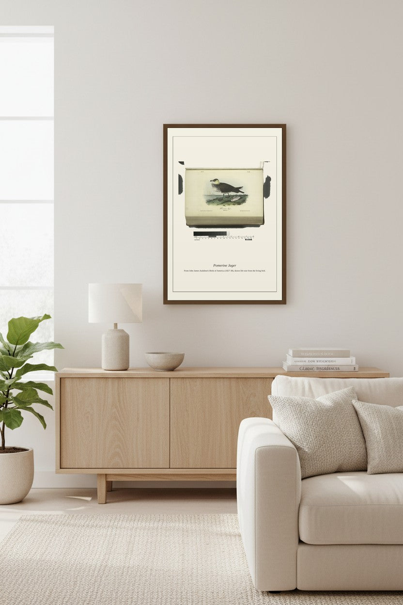 Pomerine Jager. Adult Female — Antique Bird Print