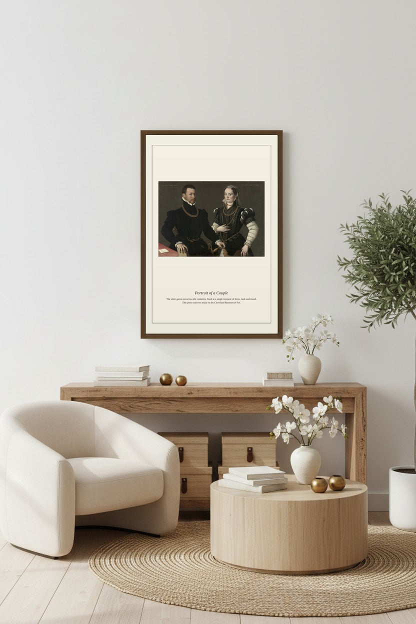 Portrait of a Couple — Antique Portrait Print