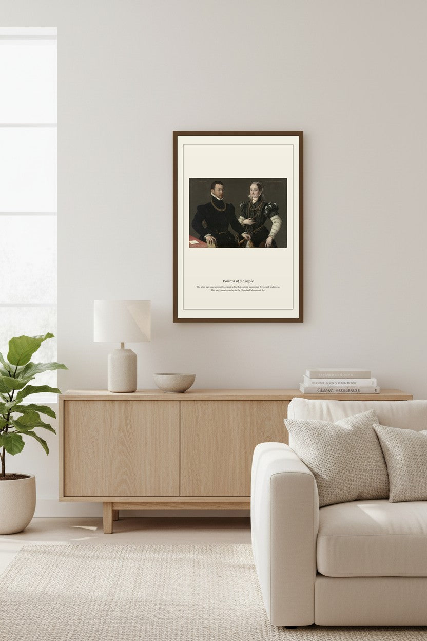 Portrait of a Couple — Antique Portrait Print