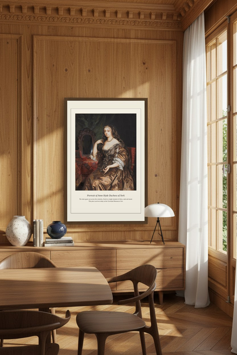 Portrait of Anne Hyde Duchess of York — Antique Portrait Print