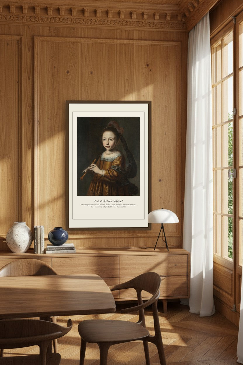 Portrait of Elizabeth Spiegel — Antique Portrait Print