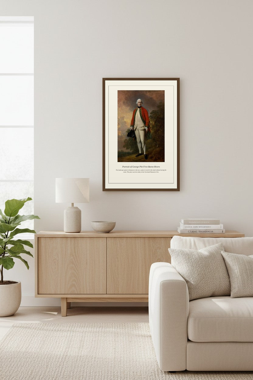 Portrait of George Pitt First Baron Rivers — Antique Portrait Print
