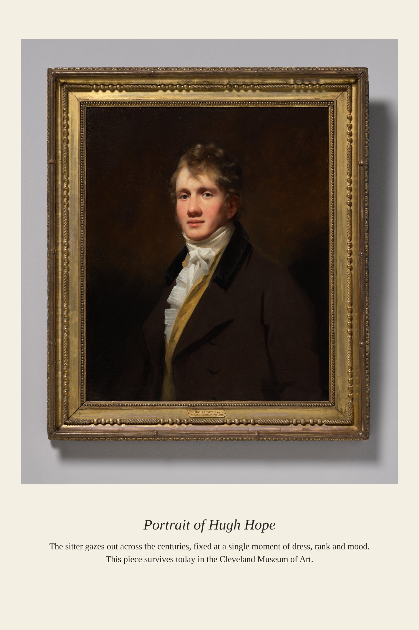 Portrait of Hugh Hope — a restored antique portrait print