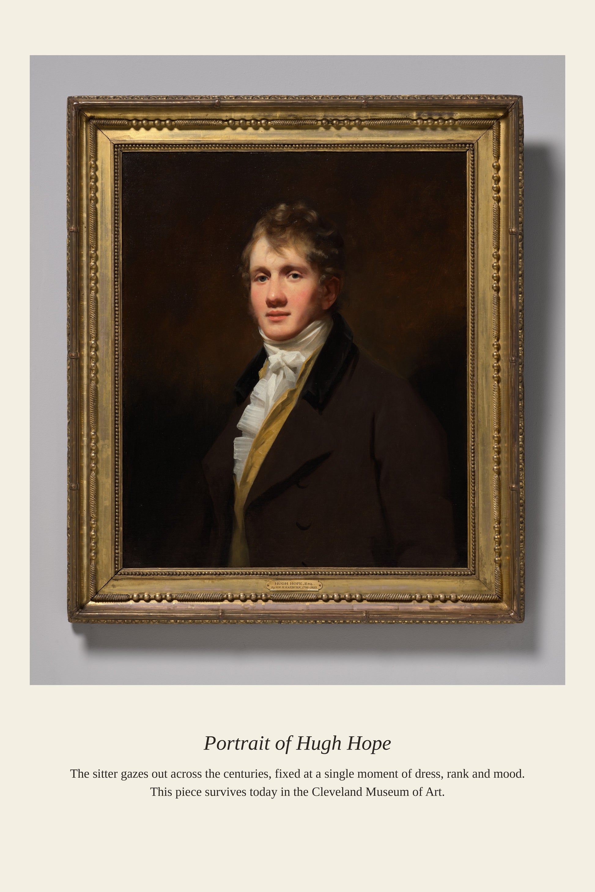 Portrait of Hugh Hope — a restored antique portrait print