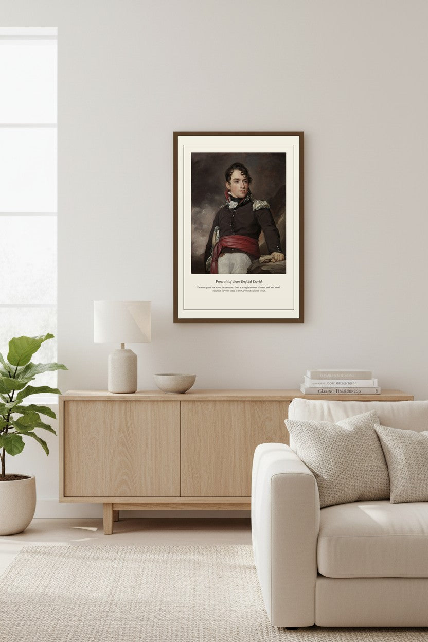 Portrait of Jean Terford David — Antique Portrait Print
